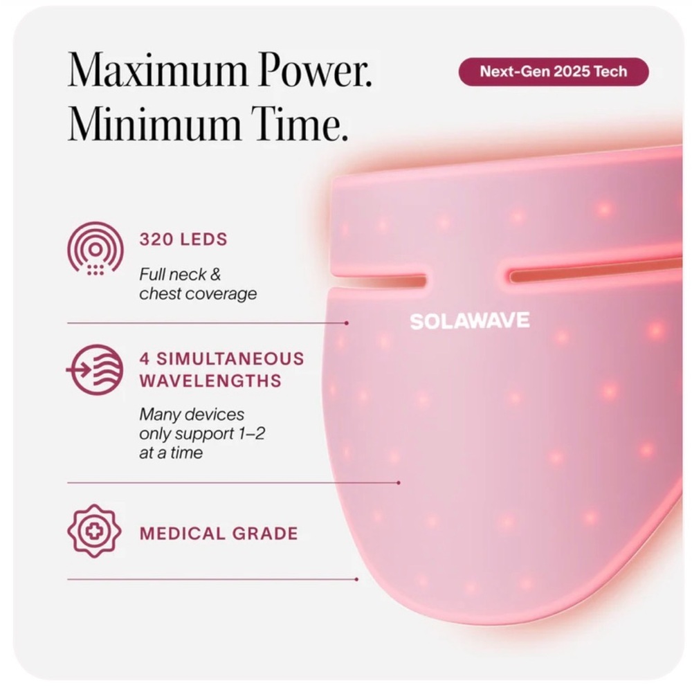 Solawave Neck & Chest Pro Light Therapy Mask - NEW in SEALED Box